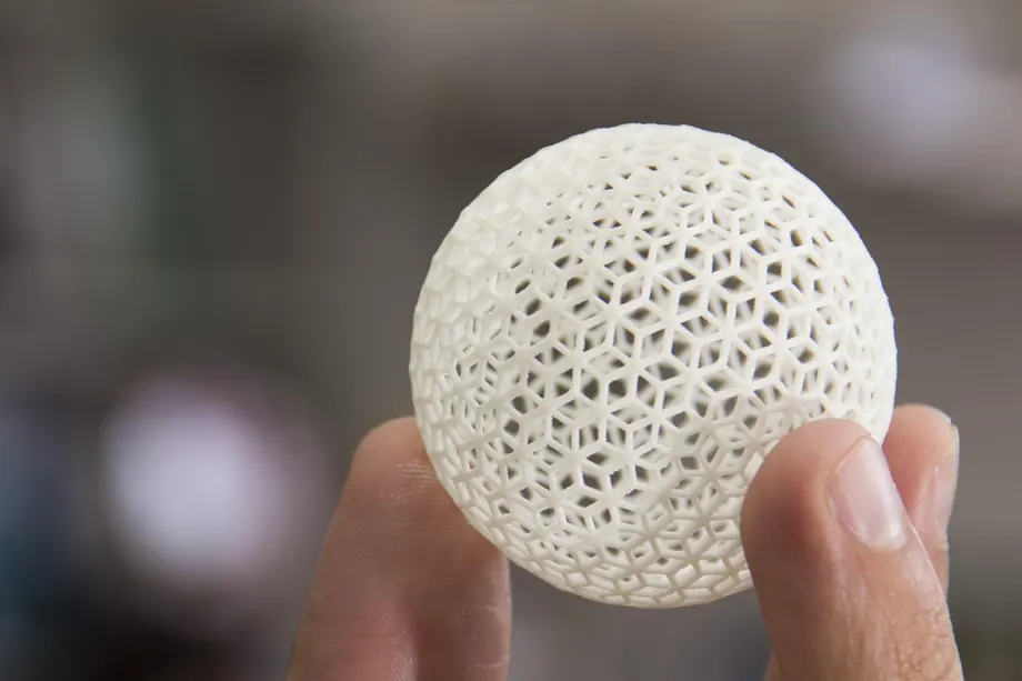 An intricate 3D printed lattice sphere